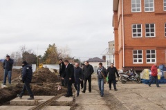 В больничном комплексе станицы Тбилисской продолжаются строительные работы