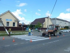 В Тбилисской на улице Кубанской обновлен пешеходный переход