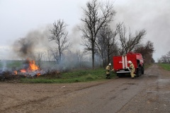 В Тбилисском районе прошло учение по тушению ландшафтного пожара