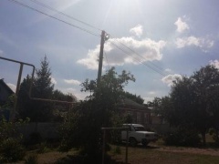 В Ловлинской на улице Первомайской восстанавливают уличное освещение