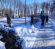 Уборка снега на мемориальном комплексе