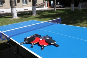 При поддержке конкурса грантов Губернатора Кубани для участников целевой аудитории проекта «Первые в спорте - первые в работе», а именно членов профсоюза был приобретен и установлен теннисный стол