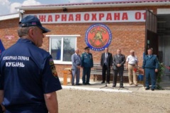 День пожарной охраны в Тбилисском районе отметили началом деятельности в новой пожарной части