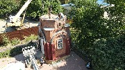 В станице Тбилисской на часовне, расположенной в парке имени сотни Андрея Гречишкина, установили новый купол с крестом