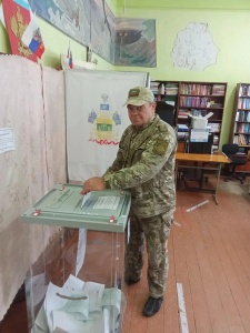 Участники и ветераны СВО активно голосуют в Тбилисском районе 