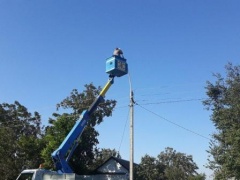 Заменили лампы уличного освещения