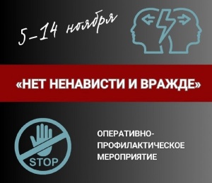 В Тбилисском районе стартует федеральное оперативно-профилактическое мероприятие «Нет ненависти и вражде»!