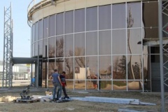 Работы на спорткомплексе в Тбилисской идут полным ходом