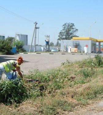 В Тбилисской на улице Элеваторной убрали мусор