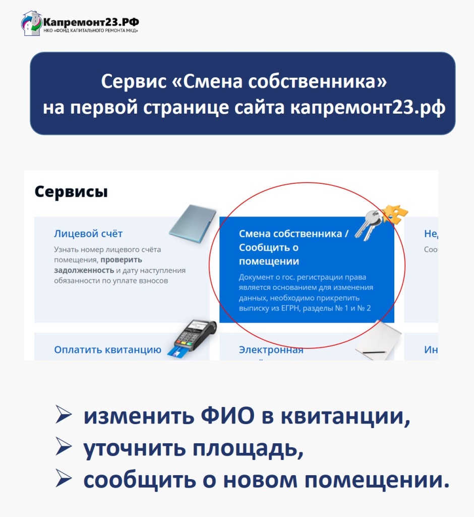КАПРЕМОНТ: Смена собственника помещения