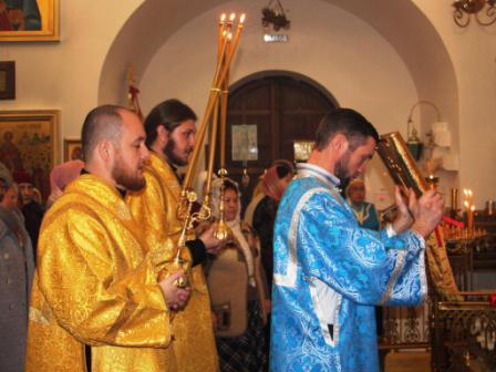 В храме Андрея Первозванного литургию провел Преосвященнейший Стефан, епископ Тихорецкий и Кореновский 