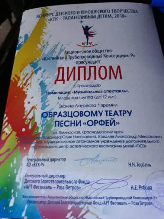 Тбилисские юные артисты заняли почетные места в краевом конкурсе