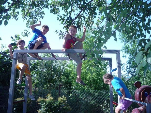 В семье Шкарупиных появилась детская игровая площадка