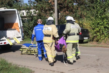 Экстренные службы Тбилисского района провели тренировку по ликвидации последствий ДТП