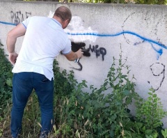 В рамках месячника антинаркотической направленности ведется работа по выявлению надписей пронаркотического характера 