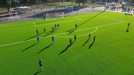 В Тбилисском районе открыли обновленный стадион «Чемпион»