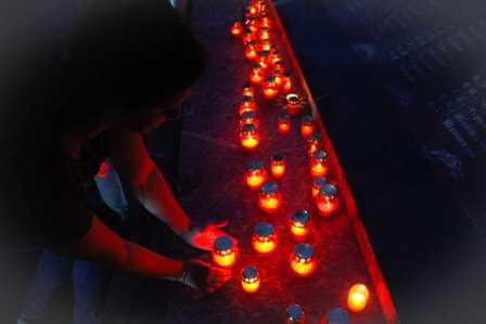 В Тбилисской в 4 утра состоялась акция «Свеча памяти»