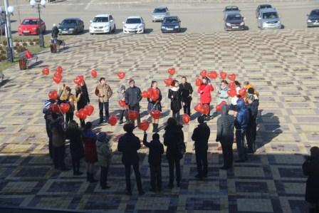 В Тбилисском районе прошел флешмоб «Мы вместе!»