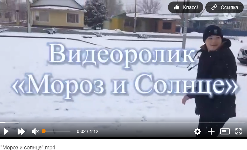 15 июля 2022 года создан видеоролик «Мороз и солнце»