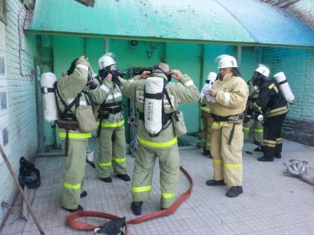 На Гречишкинском элеваторе состоялось пожарно-тактическое учение