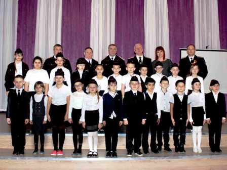 В шестой школе прошел казачий сбор