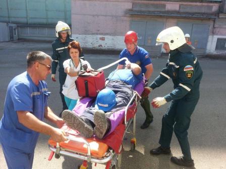 На Гречишкинском элеваторе состоялось пожарно-тактическое учение