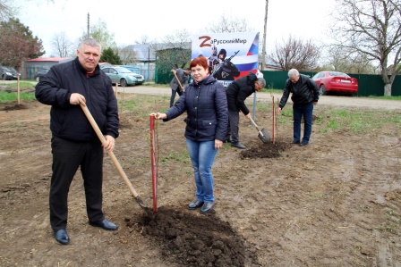 В Тбилисском районе заложили аллею в поддержку российских военнослужащих
