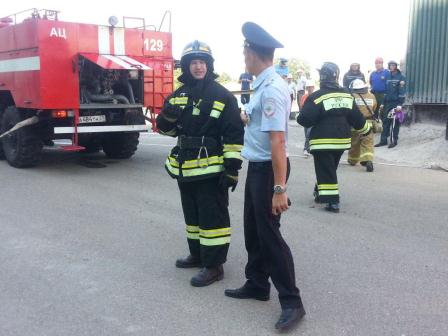 На Гречишкинском элеваторе состоялось пожарно-тактическое учение