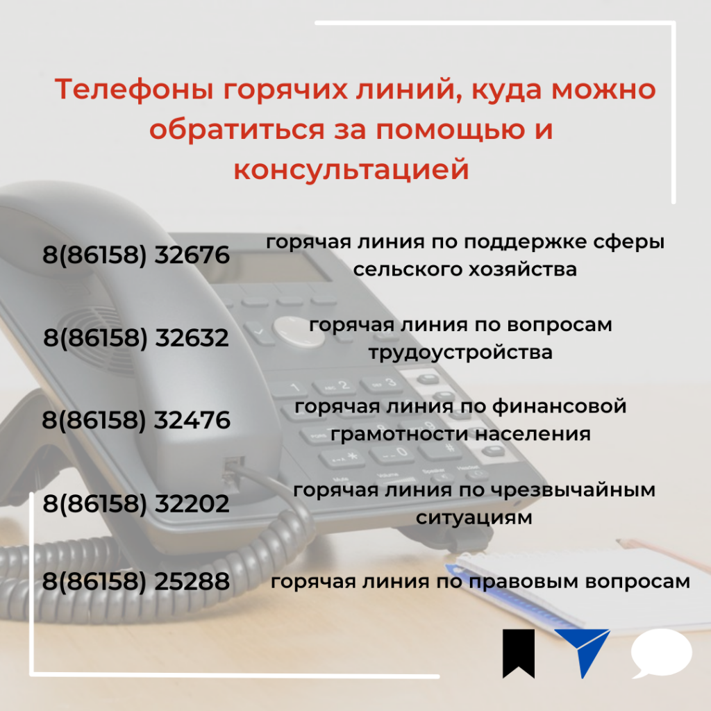 Созданы горячие линии для оперативного реагирования 